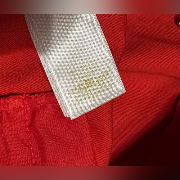 KATE SPADE Jackie Bow Lacquer Red Straight Leg Cropped Trouser Pants Size 4 - Picture 6 of 12